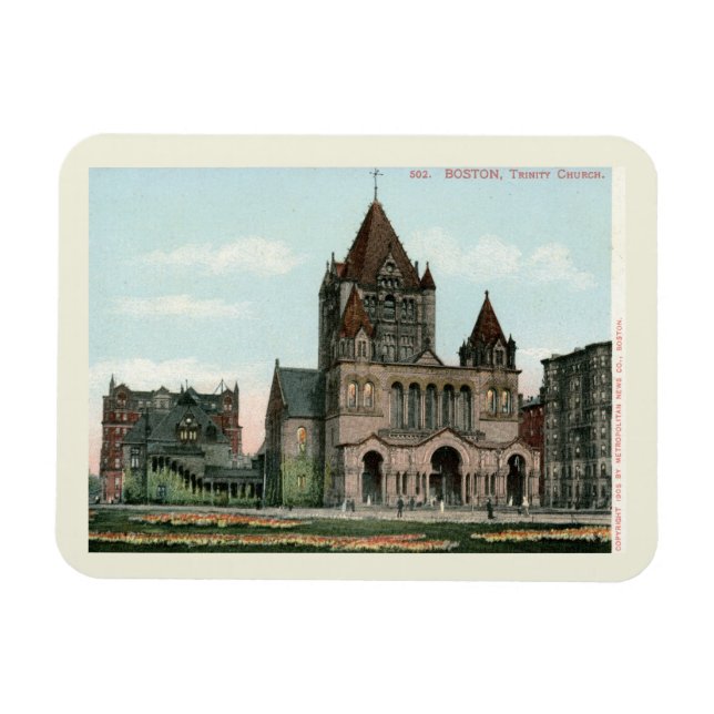 Trinity Church, Boston 1906 Vintag Magnet (Horizontal)