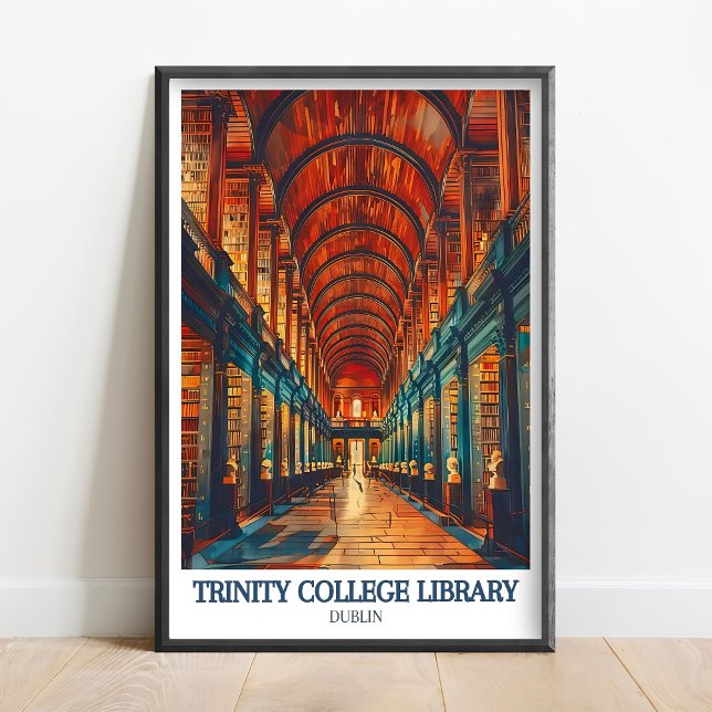 Trinity College Dublin Print - Trinity Library Art Poster (Von Creator hochgeladen)