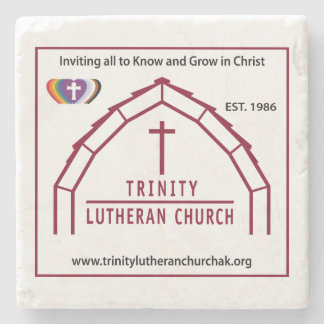 Trinity-Kirchen-Logo Steinuntersetzer