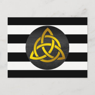 Trinity Knot Celtic Black Striping Postkarte
