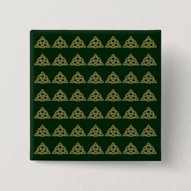 Trinity Knot Grüne Knöpfe Button (Vorderseite)
