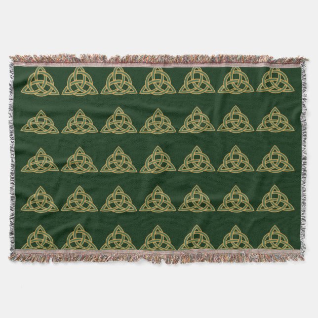 Trinity-Knoten Grüne Wurfdecke Decke (Vorderseite)