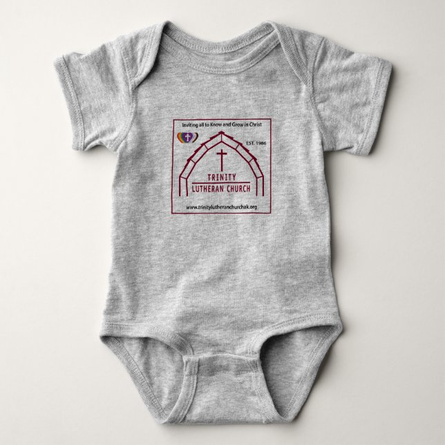 Trinity Lutheran Gray Säugling Shirt (Vorderseite)