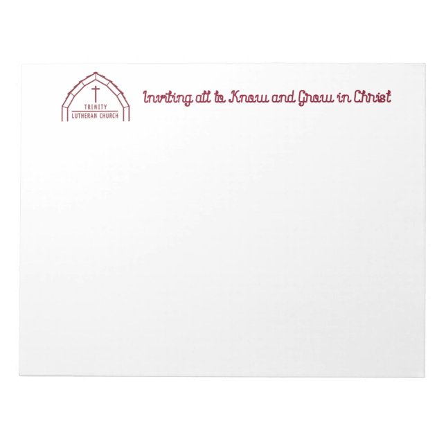 Trinity Scheune und Slogan Notizblock (Vorderseite)