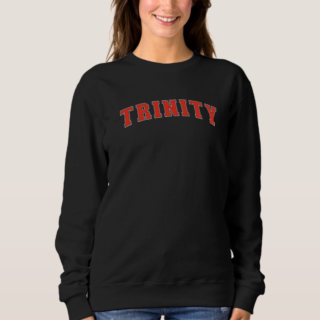 Trinity Texas TX College-Stil roter Text Trinity P Sweatshirt (Vorderseite)