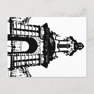Trinity Uni Dublin Campanile, Black and White Postkarte
