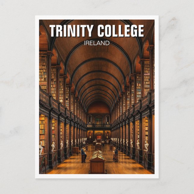 Trinity Uni Dublin Ireland Library Postkarte (Vorderseite)