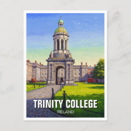 Trinity Uni Dublin Ireland Travel Postkarte