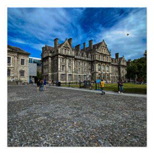 Trinity Uni Old Gebäude in Dublin, Irland Poster