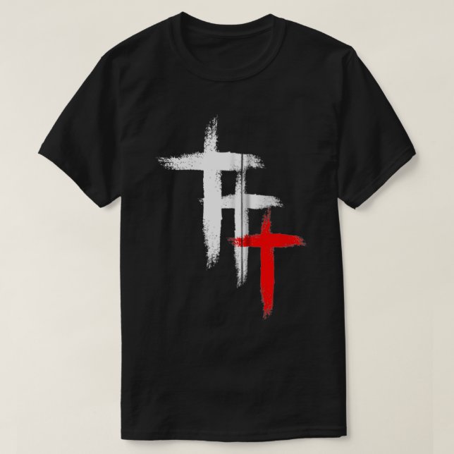 Trinity Vintag Triple Cross Zip T-Shirt (Design vorne)