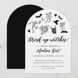 Trink Hexen! Spooky Whimsical Brautparty Einladung