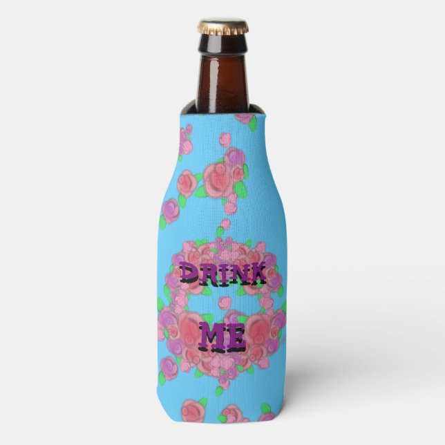 TRINK ME Alice im Wunderland Flasche Flaschenkühler (Flaschenvorderseite)