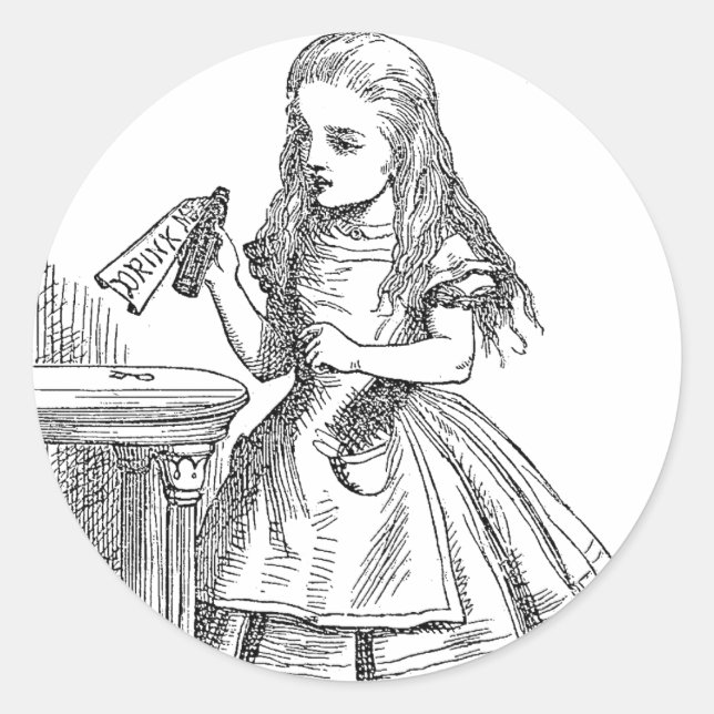 Trink-Me-Aufkleber Runder Aufkleber (Vorderseite)