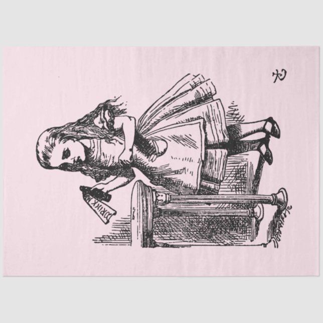 Trink mich (Alice's Adventures in Wonderland) Seidenpapier (Vorderseite)