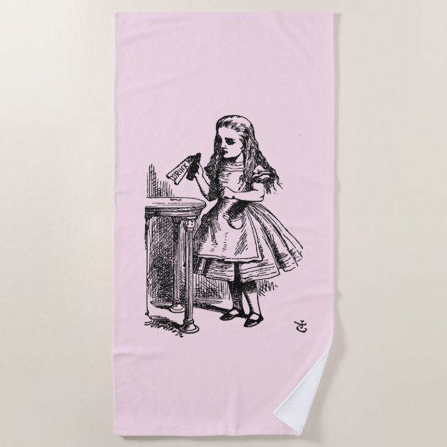 Trink mich (Alice's Adventures in Wonderland) Strandtuch (Vorderseite)