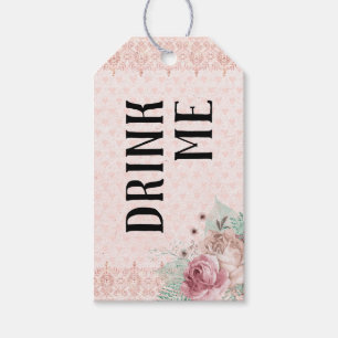 "Trink mich" Blush & Mint Alice im Wunderland Tee Geschenkanhänger
