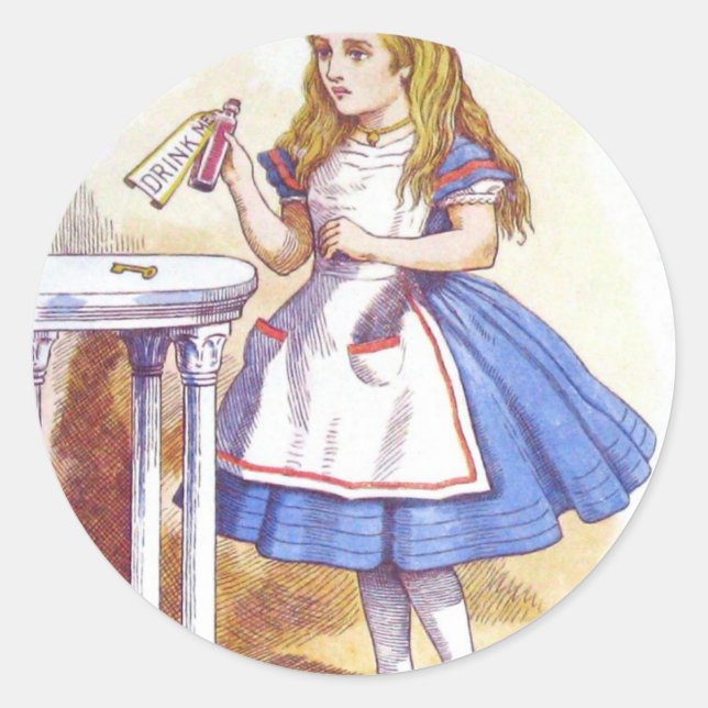 Trink mich, Elke! Runder Aufkleber (Vorderseite)