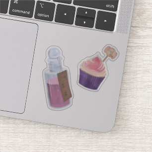 Trink mich, iss mich Alice im Wunderland Aufkleber