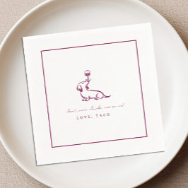 Trink nicht Wein, Getränke sind auf mich Cocktails Serviette