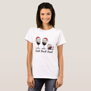 Trink Trank Trunken Weihnachtswein T-Shirt