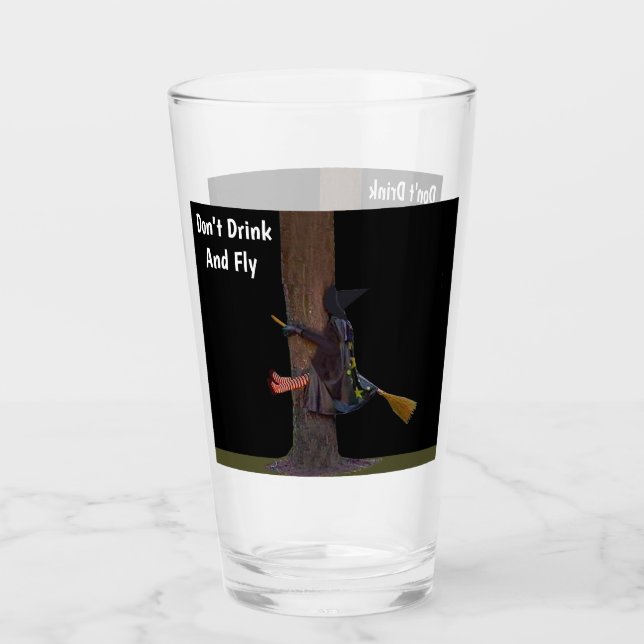 Trink und fliege keinen Glaswäscher Glas (Vorderseite)