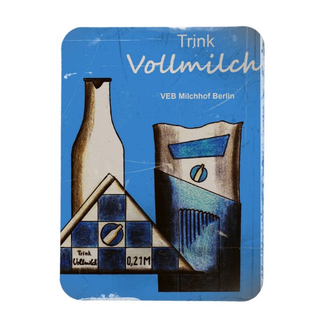 Trink Vollmilch DDR Magnet (Vertikal)