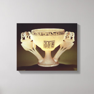 Trinkbecher in Form von Hälfte-geöffnet Leinwanddruck