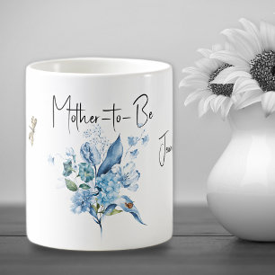 Trinkbecher Mother-to-Be schattierter blauer Blume Kaffeetasse