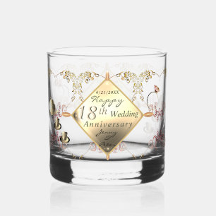 Trinkbehälter-Set zum 18. Geburtstag der Katze Whiskyglas