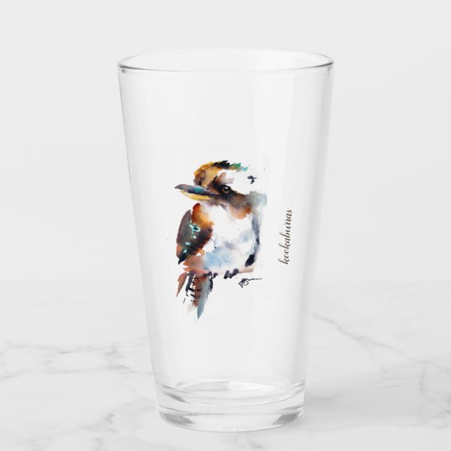 Trinkbehälter - Wasserfarben Kookaburras Glas (Vorderseite)