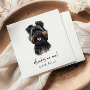 Trinke auf mich! Affenpinscher Dog Wedding Serviette