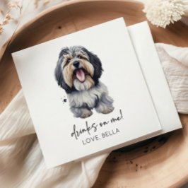 Trinke auf mich! Havanese Dog Wedding Serviette