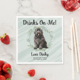 Trinke auf mich! Hochzeitstier von Russian Terrier Serviette