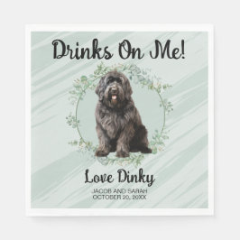Trinke auf mich! Hochzeitstier von Russian Terrier Serviette