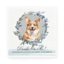 Trinke auf mich! Pembroke Welsh Corgi Hund Hochzei