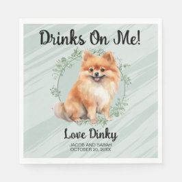 Trinke auf mich! Spitz Hochzeitstier Serviette