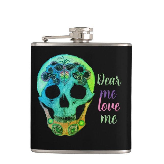 Trinke dein Gift Hip Flask Flachmann (Vorderseite)