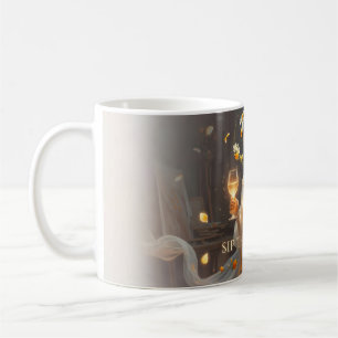 Trinke den Moment Citrus Göttin Keramik Tasse