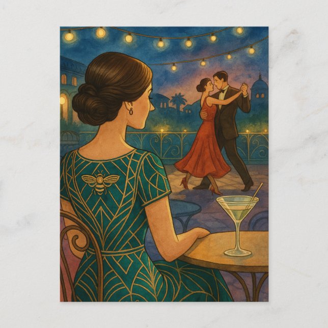 Trinke. Funkel. Wiederhole. Postkarte (Vorderseite)
