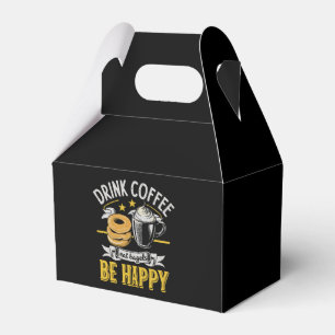 Trinke Kaffee Iss Bagels Sei Glücklich Geschenkschachtel