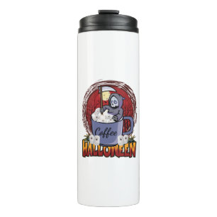 Trinke Kaffee und sei gruselig Thermosbecher