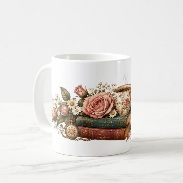 Trinke langsam, lebe sanft kaffeetasse (Vorderseite Links)