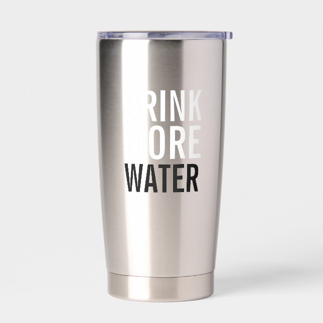 Trinke mehr Wasser | Einfach Minimalistisch Thermobecher (Links)