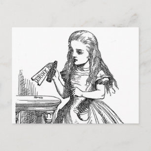Trinke mich (Alice im Wunderland) Postkarte