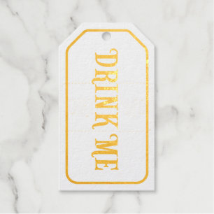 "Trinke Mich" Wunderland-Teeparty individuell verg Geschenkanhänger