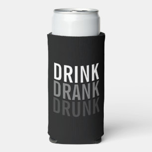 Trinke Trank getrunken Lustiger Can Cooler Selters Dosenkühler