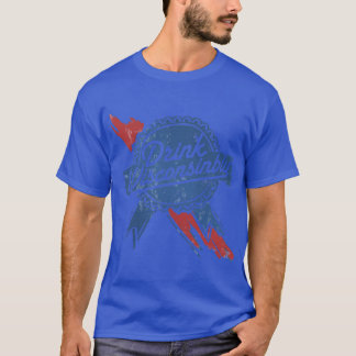 Trinke Wisconsinbly Retro Ribbon Freund T-Shirt