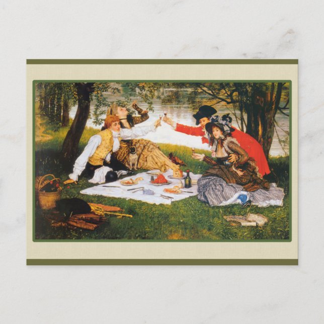 Trinken am Fluss Postkarte (Vorderseite)