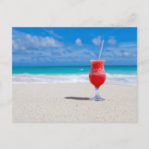 Trinken am Strand Postkarte