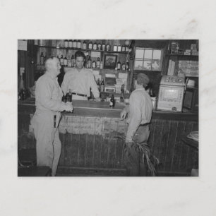Trinken an der Bar Vintage Poster Postkarte